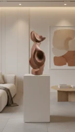 Abstraction 2, shiste mauve, poli et dépoli