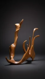 Abstrait 10 4, cerisier huilé