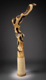 Abstrait 3, pommier brulé et pierre du gard