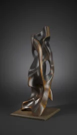 Abstrait 6 1, frêne brulé et huilé