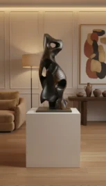 Abstrait 6 4, frêne brulé et huilé