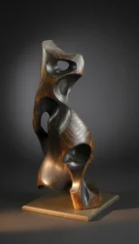 Abstrait 6, frêne brulé et huilé