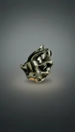 Bague 2 2, argent poli, fusionné et oxidé resultat