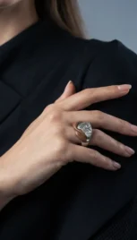 Bague 20 3, argent poli, mokumé gane et bois de bubinga resultat