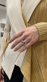 Bague 23 2, argent poli et corne sculpté resultat