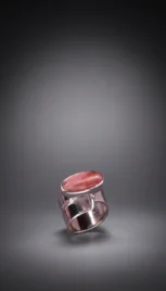 Bague 27, argent poli, construction soudé et rodochrosite resultat