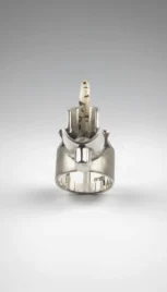 Bague 4 2, argent poli et dépoli, construction soudé et agathe resultat