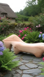 Banc cheval, séquoia, 180x50cm