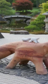 Banc écureuil, séquoia, 200x50cm