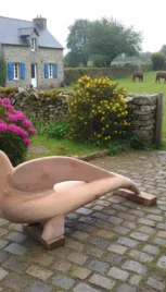 Banc oiseau 1 3, séquoia, 180x70cm