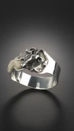 Bracelet 18, argent poli, fusionné et os resultat