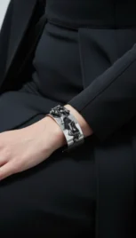 Bracelet 8 2, argent poli, argent fusionné, fermoir à cliquet resultat