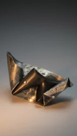 Broche 11 1, argent réticulé, bois de palissandre resultat