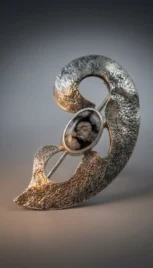 Broche 13 1, argent réticulé et agathe resultat