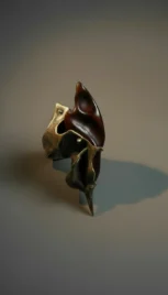 Broche 24, argent poli, laiton fusionné, et bois de palissandre resultat