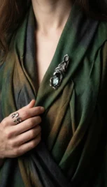 Broche 3 5, argent fusioné, or et aigue marine resultat