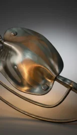 Broche 9 2, argent oxidé, mariage des metaux(argent, cuivre et laiton) et bois d'ébène resultat