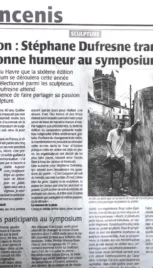 Symposium de Sculpture D'Oudon (44 )Presse
