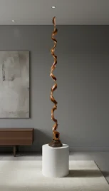 En spirale 2, pommier huilé et noyer