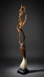 Equilibre 1, if, résine, peinture acrylique et granit