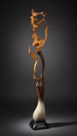 Equilibre 2, if, résine, peinture acrylique et granit