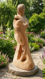 Mère à l'enfant 2, cèdre du liban, 280x100cm