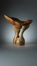 Mon chanpignon 1, if huilé, chène huilé, 60x50cm