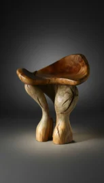 Mon chanpignon, if huilé, chène huilé, 60x50cm