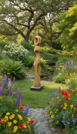 Mon hibou, cèdre du liban, 220x40cm