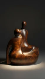 Mouvement de danse 1, Cèdre du Liban brulé et huilé, 90x65cm