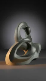 Mouvement de danse 10 1, shiste vert, poli et dépoli