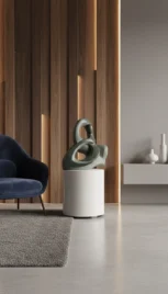 Mouvement de danse 10 3, shiste vert, poli et dépoli