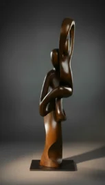 Mouvement de danse 7 1, cyprès teint et vernis, 190x60cm