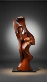 Mouvement de danse 8, séquoia teint et vernis, 160x60cm