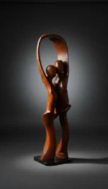 Mouvement de danse 9, séquoia teint et vernis, 160x40cm