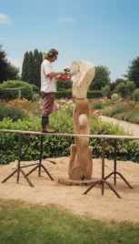 Mouvement d'équilibre 3, chêne, 270x60cm