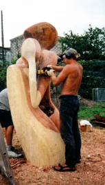 Regarde 5, séquoia, 230x110cm