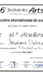 Symposium de Sculpture de la souterraine,(23) prix d'azérables