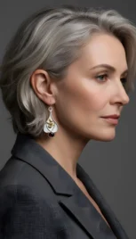 Boucles d'oreilles en argent poli, or 14k, avec des grenats