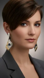 Boucles d'oreilles en argent poli, or 14k, avec des saphirs