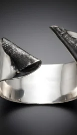 Bracelet en argent fusionné et oxidé