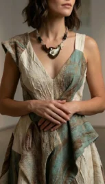 Collier 2 4, mariage des métaux (argent,laiton et cuivre) bois d'ébène, de padouk, os, corne de cerf et citrine resultat